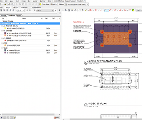Ceiling plan annotated with measured areas for quantity takeoff